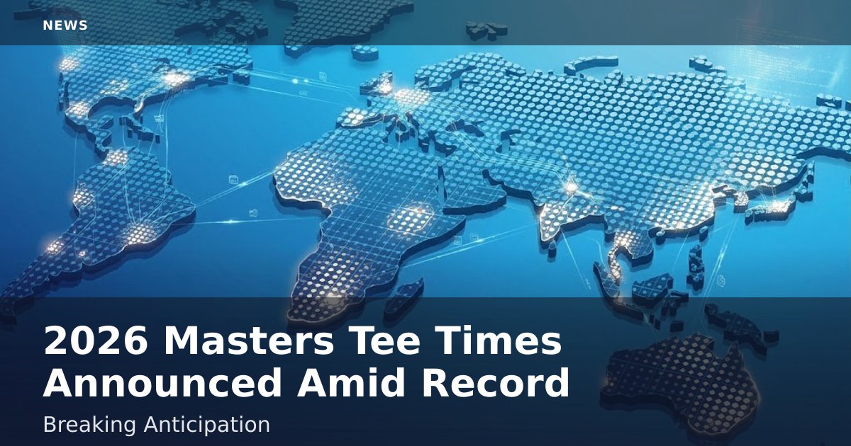 2026 Masters Tee Times Announced Amid Record-Breaking Anticipation