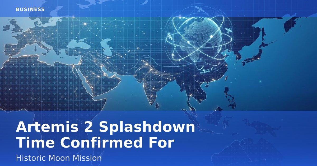 Artemis 2 Splashdown Time Confirmed For Historic Moon Mission