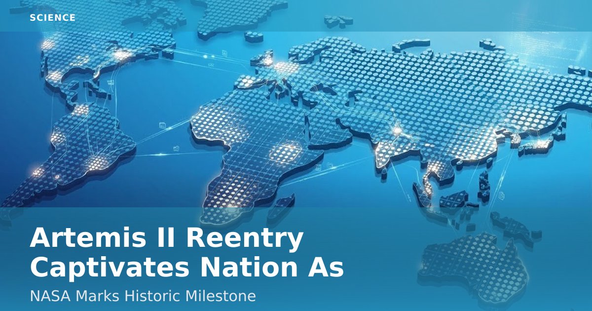 Artemis II Reentry Captivates Nation As NASA Marks Historic Milestone