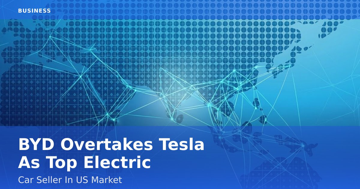 BYD Overtakes Tesla As Top Electric Car Seller In US Market