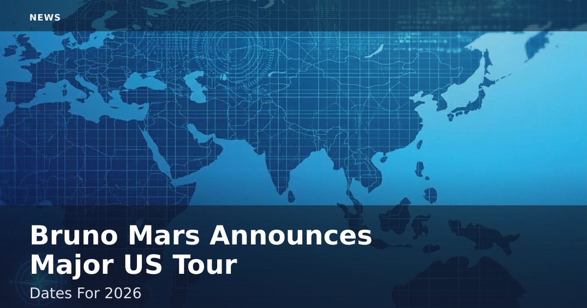 Bruno Mars Announces Major US Tour Dates For 2026