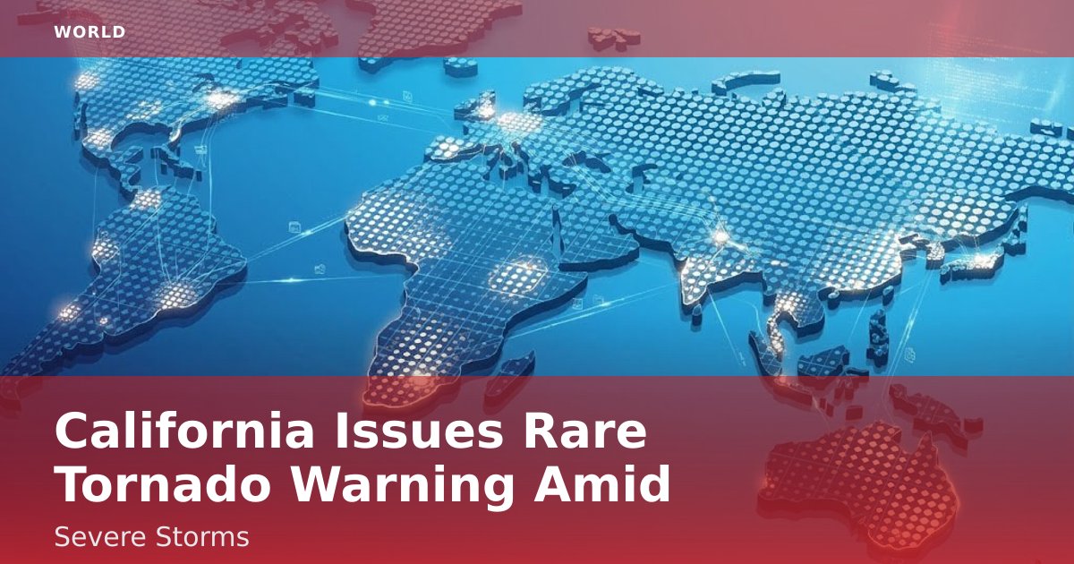 California Issues Rare Tornado Warning Amid Severe Storms