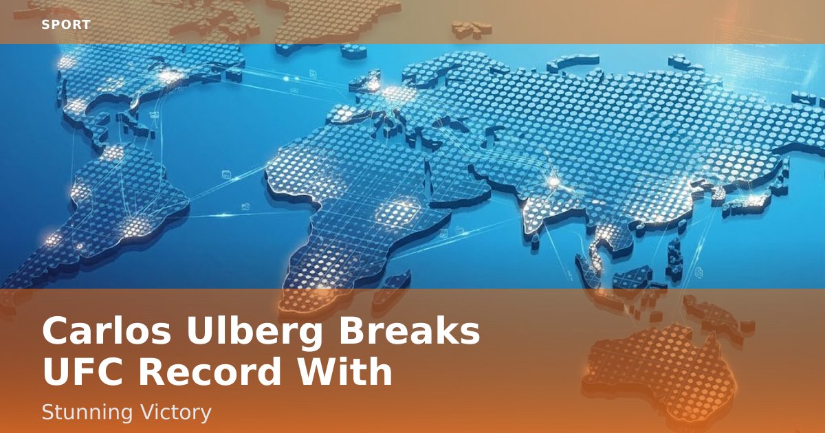 Carlos Ulberg Breaks UFC Record With Stunning Victory