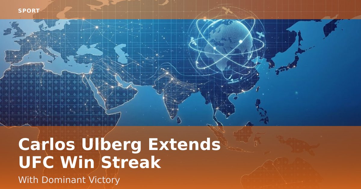 Carlos Ulberg Extends UFC Win Streak With Dominant Victory