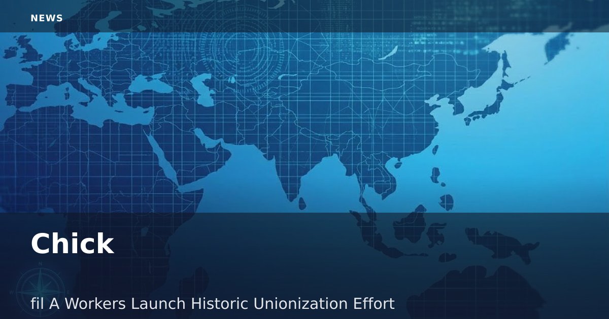 Chick-fil-A Workers Launch Historic Unionization Effort