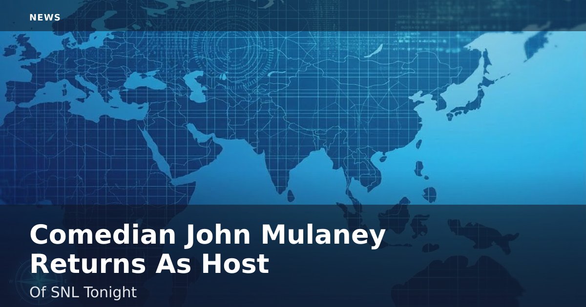 Comedian John Mulaney Returns As Host Of SNL Tonight