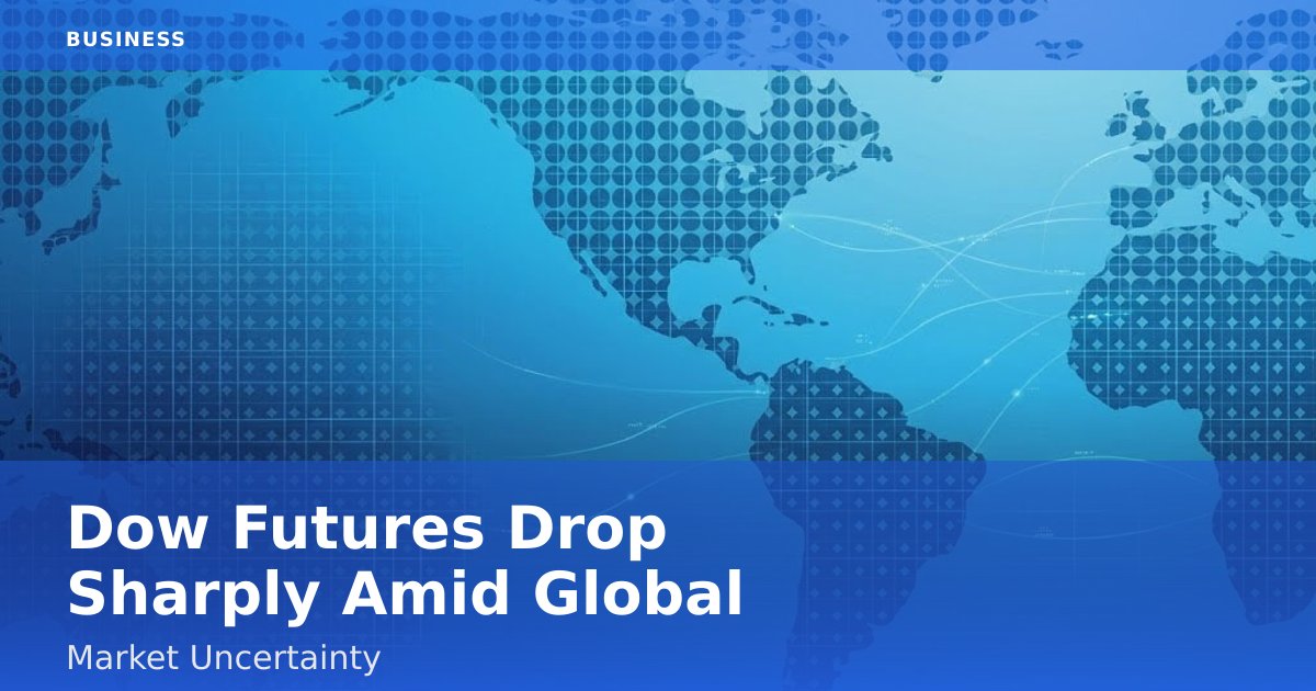 Dow Futures Drop Sharply Amid Global Market Uncertainty