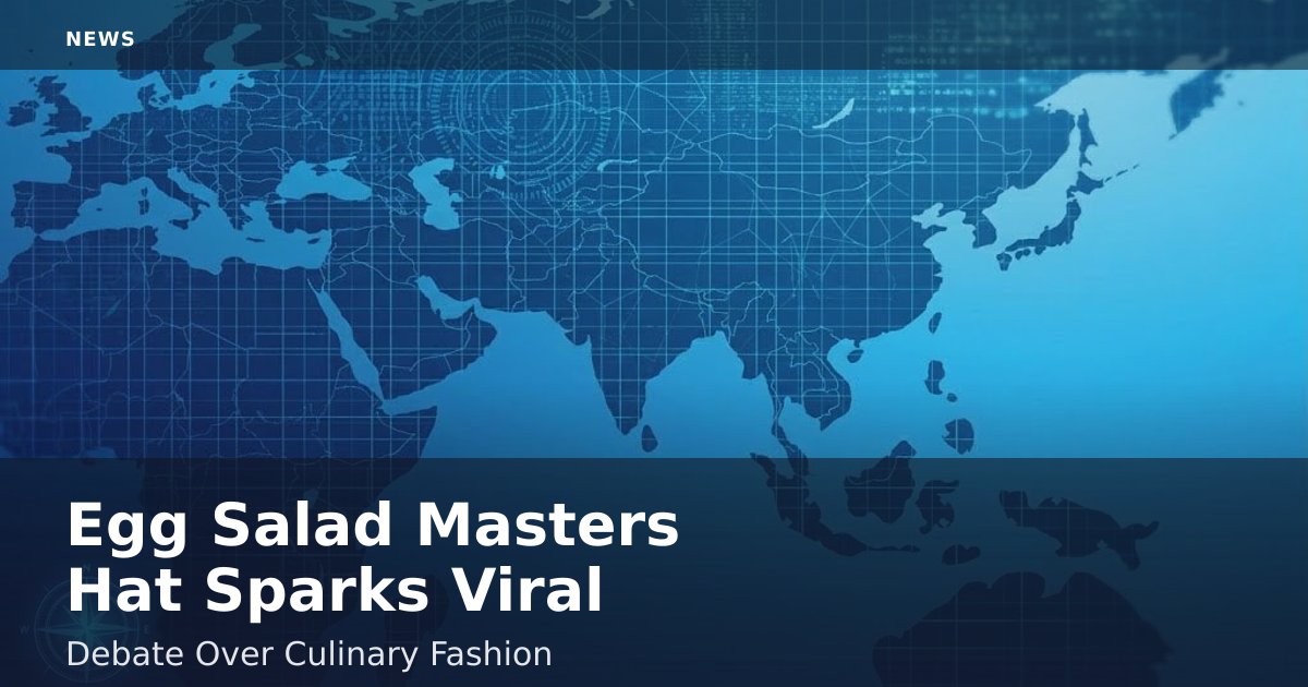 Egg Salad Masters Hat Sparks Viral Debate Over Culinary Fashion