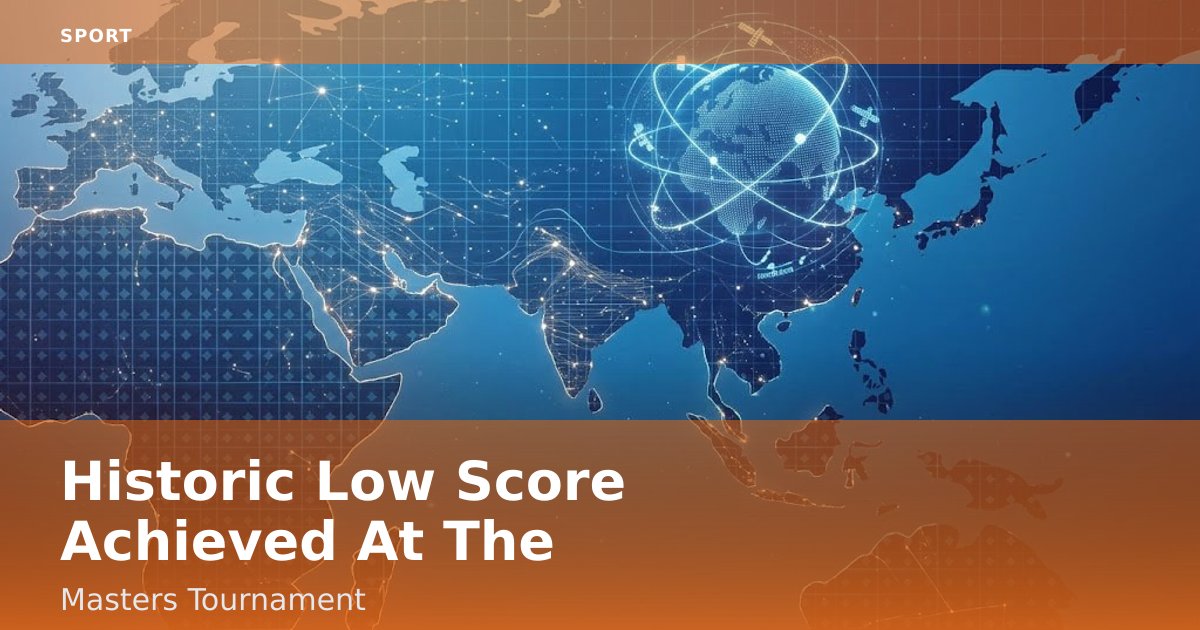 Historic Low Score Achieved At The Masters Tournament