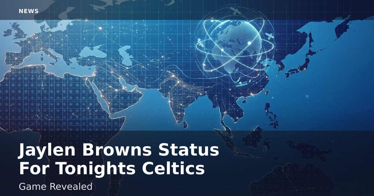 Jaylen Brown's Status For Tonight's Celtics Game Revealed
