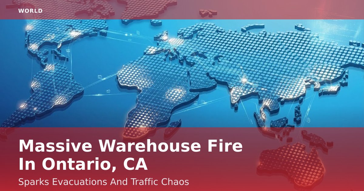 Massive Warehouse Fire In Ontario, CA Sparks Evacuations And Traffic Chaos