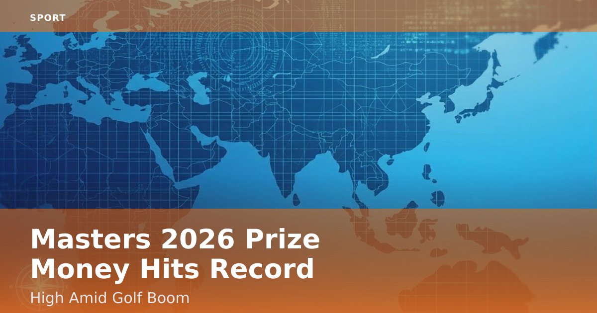 Masters 2026 Prize Money Hits Record High Amid Golf Boom