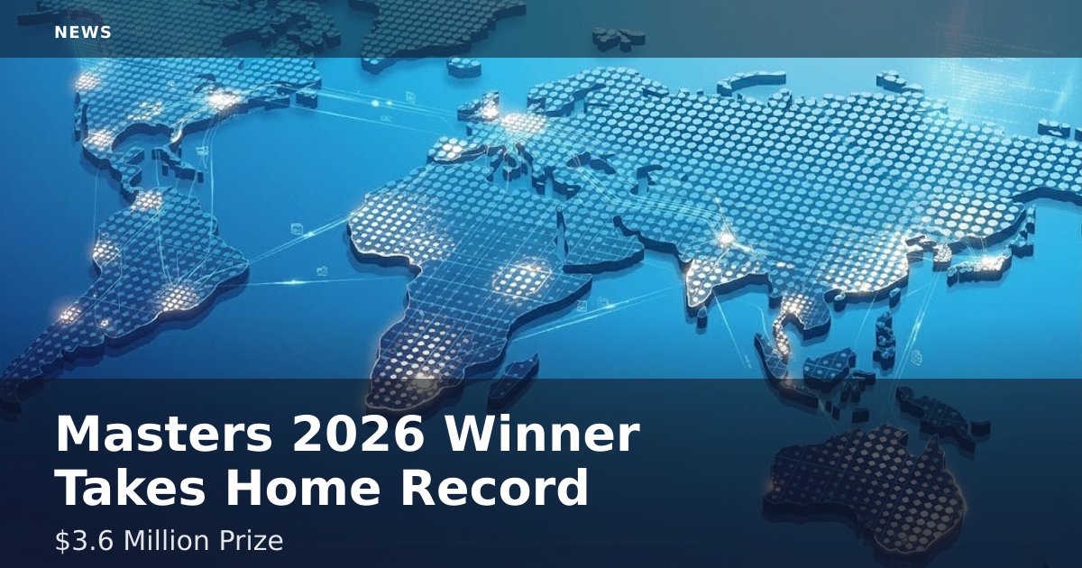 Masters 2026 Winner Takes Home Record $3.6 Million Prize