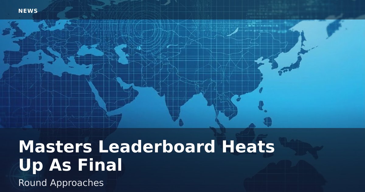 Masters Leaderboard Heats Up As Final Round Approaches