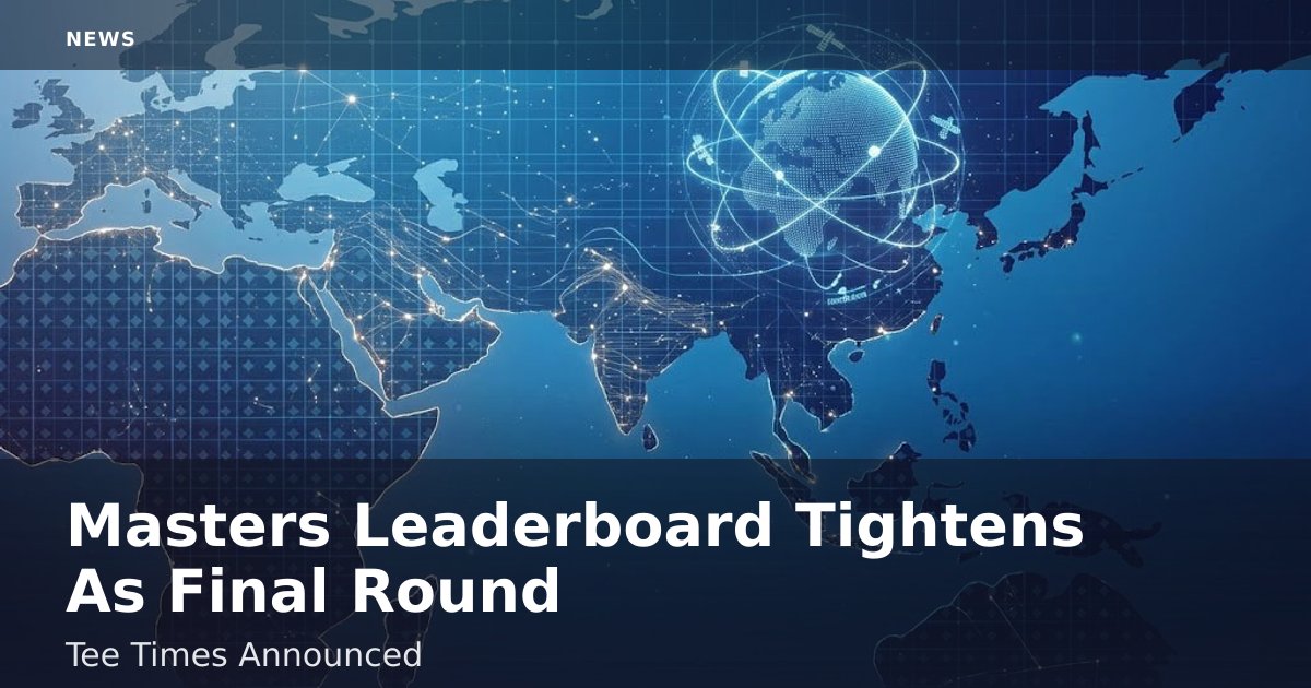 Masters Leaderboard Tightens As Final Round Tee Times Announced