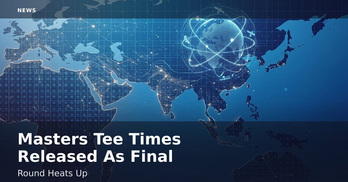 Masters Tee Times Released As Final Round Heats Up