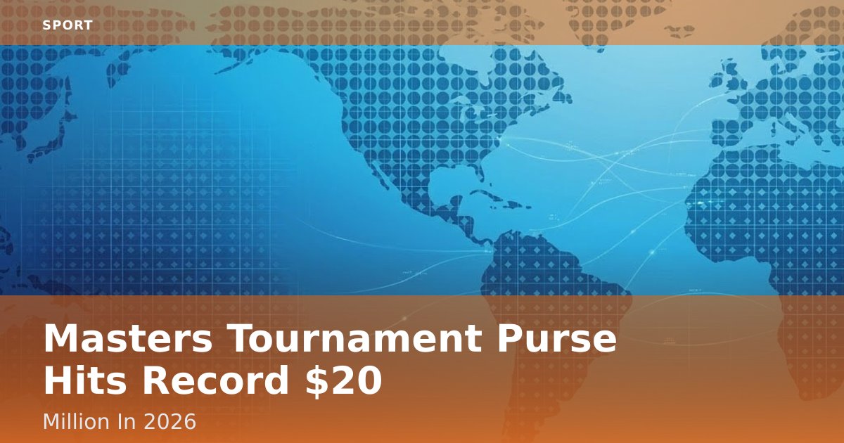 Masters Tournament Purse Hits Record $20 Million In 2026