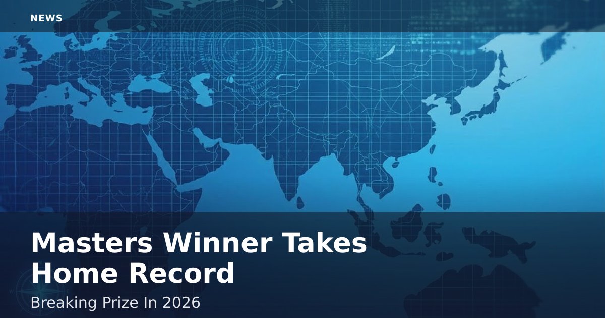 Masters Winner Takes Home Record-Breaking Prize In 2026