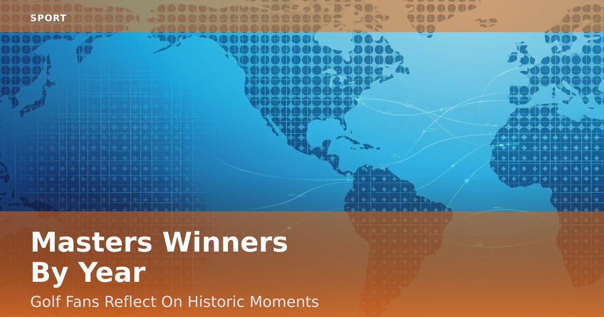 Masters Winners By Year: Golf Fans Reflect On Historic Moments