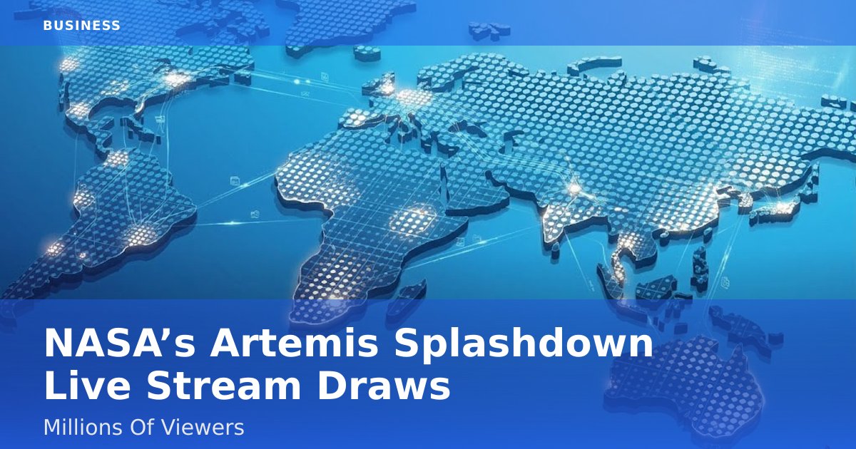 NASA’s Artemis Splashdown Live Stream Draws Millions Of Viewers