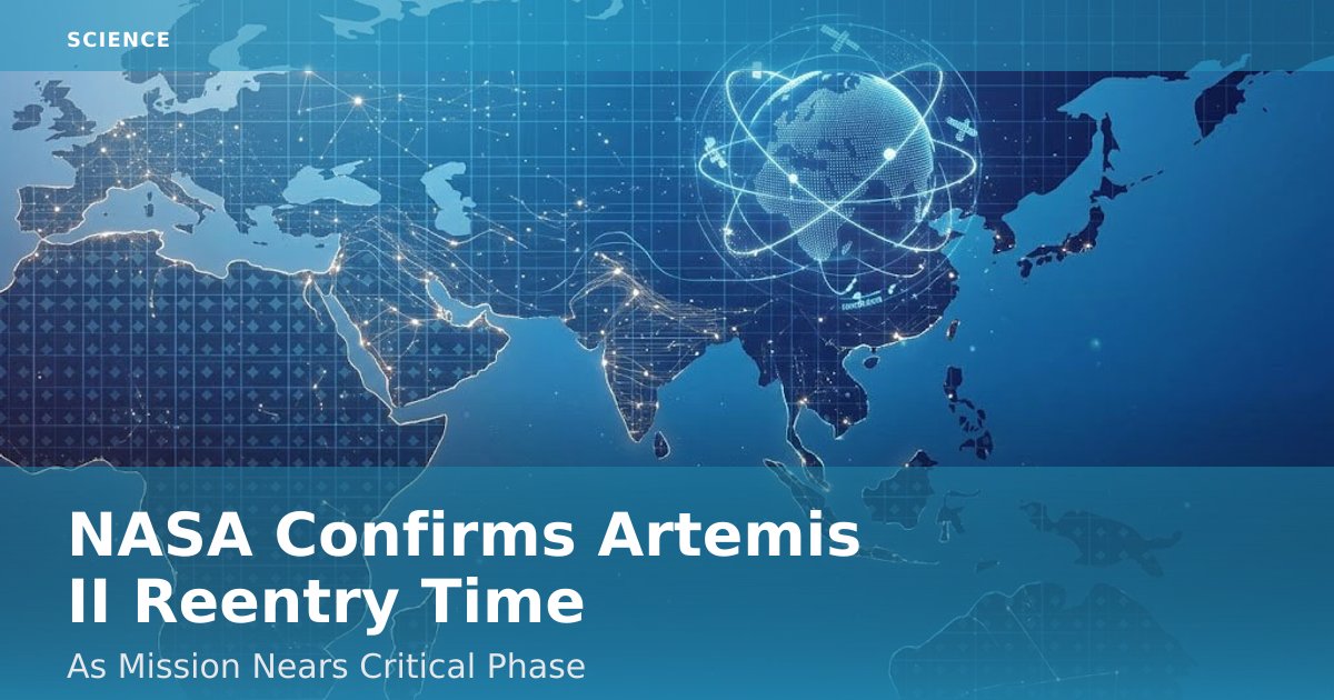NASA Confirms Artemis II Reentry Time As Mission Nears Critical Phase