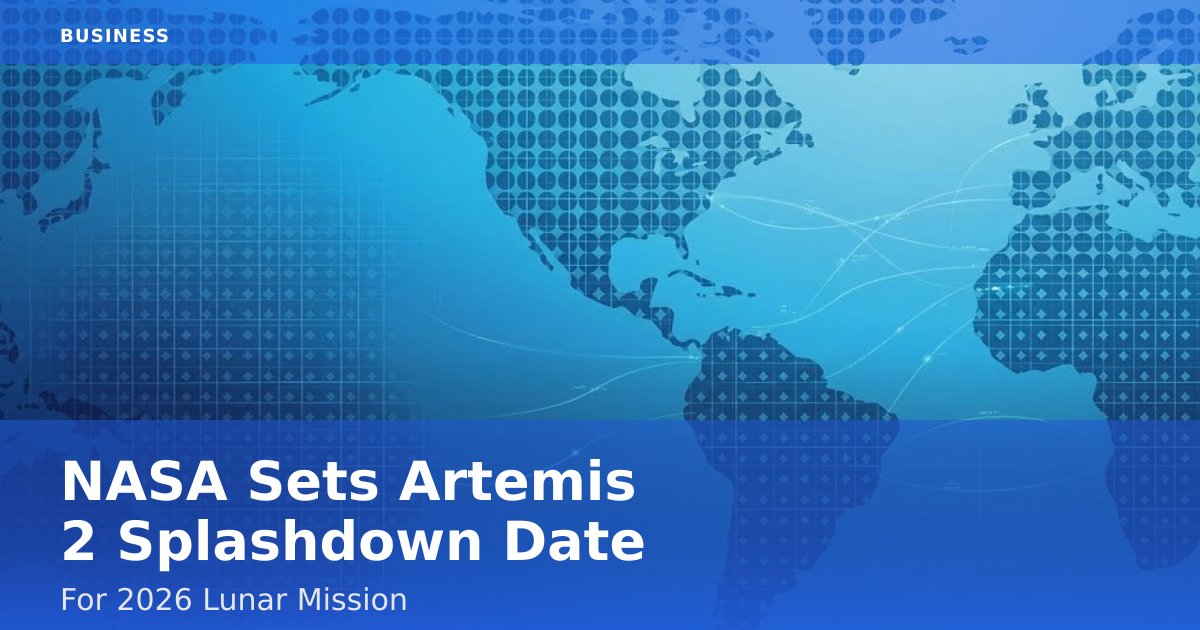 NASA Sets Artemis 2 Splashdown Date For 2026 Lunar Mission