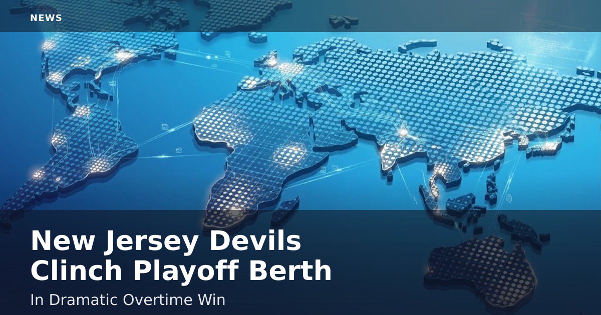 New Jersey Devils Clinch Playoff Berth In Dramatic Overtime Win