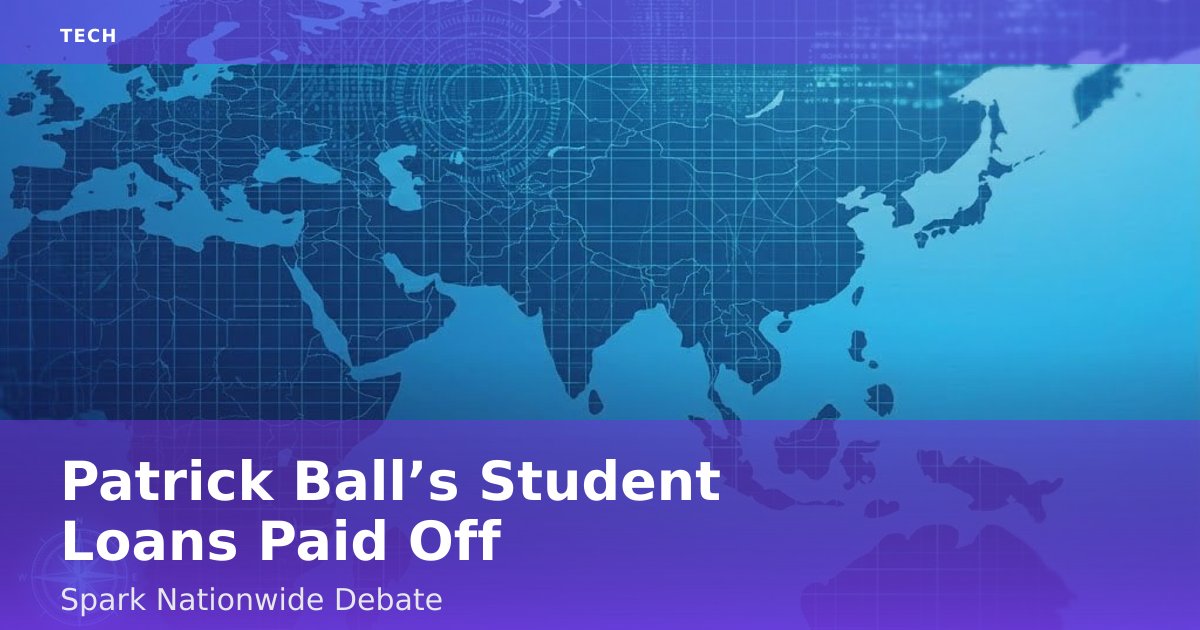 Patrick Ball’s Student Loans Paid Off Spark Nationwide Debate