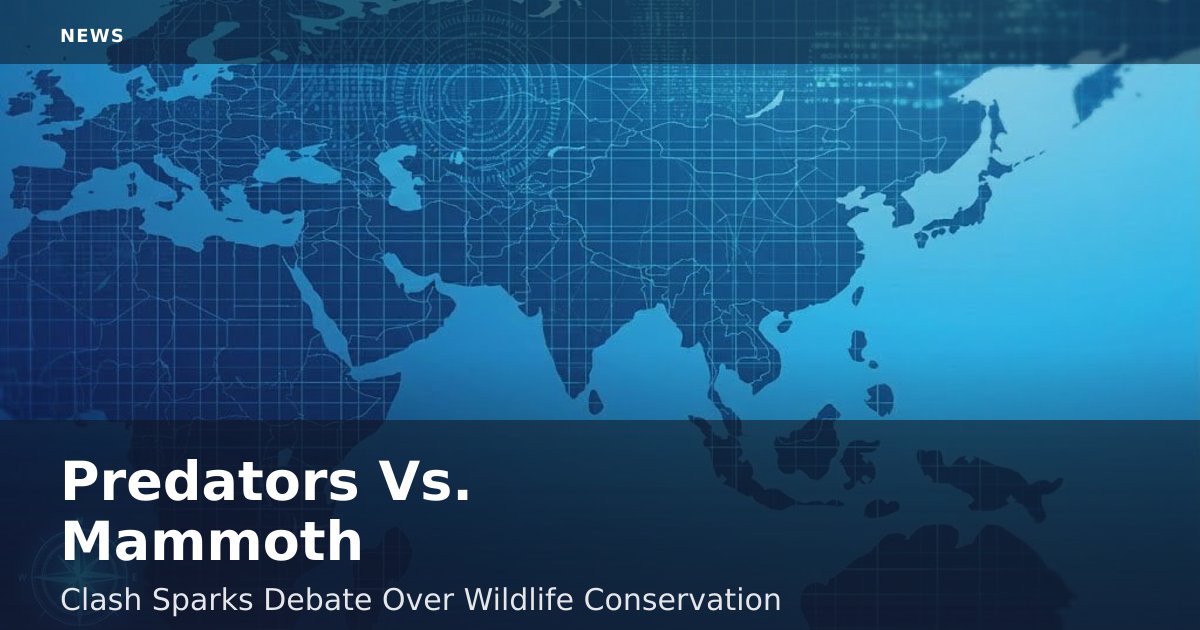 Predators Vs. Mammoth: Clash Sparks Debate Over Wildlife Conservation