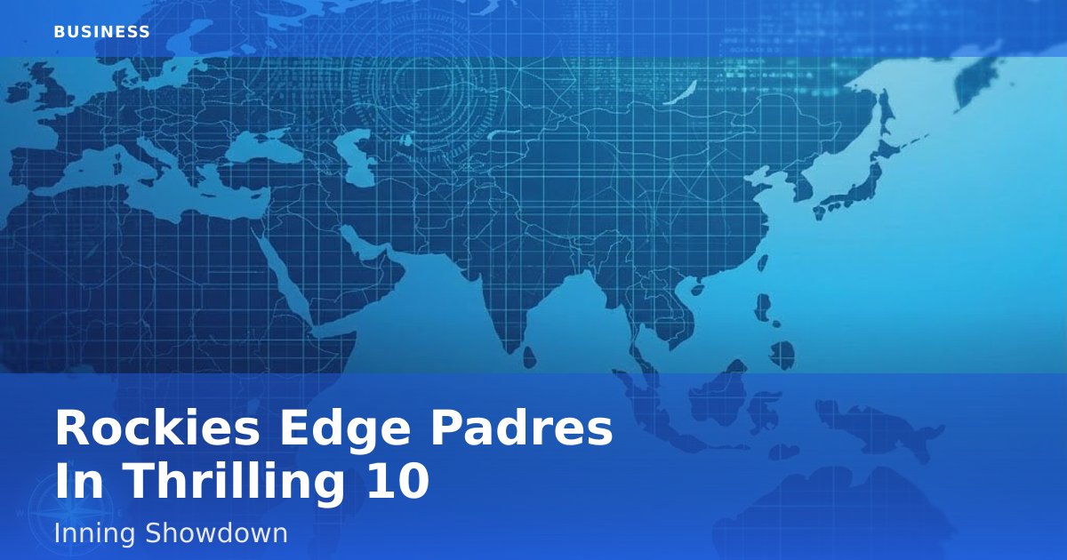 Rockies Edge Padres In Thrilling 10-Inning Showdown