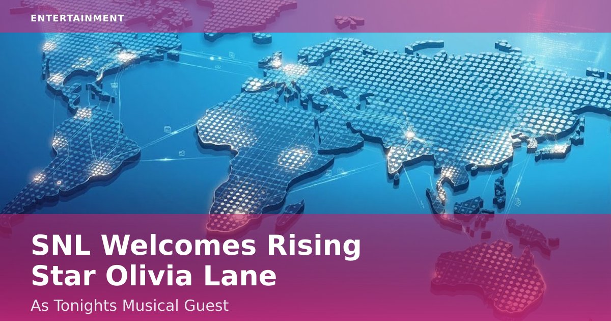 SNL Welcomes Rising Star Olivia Lane As Tonight's Musical Guest