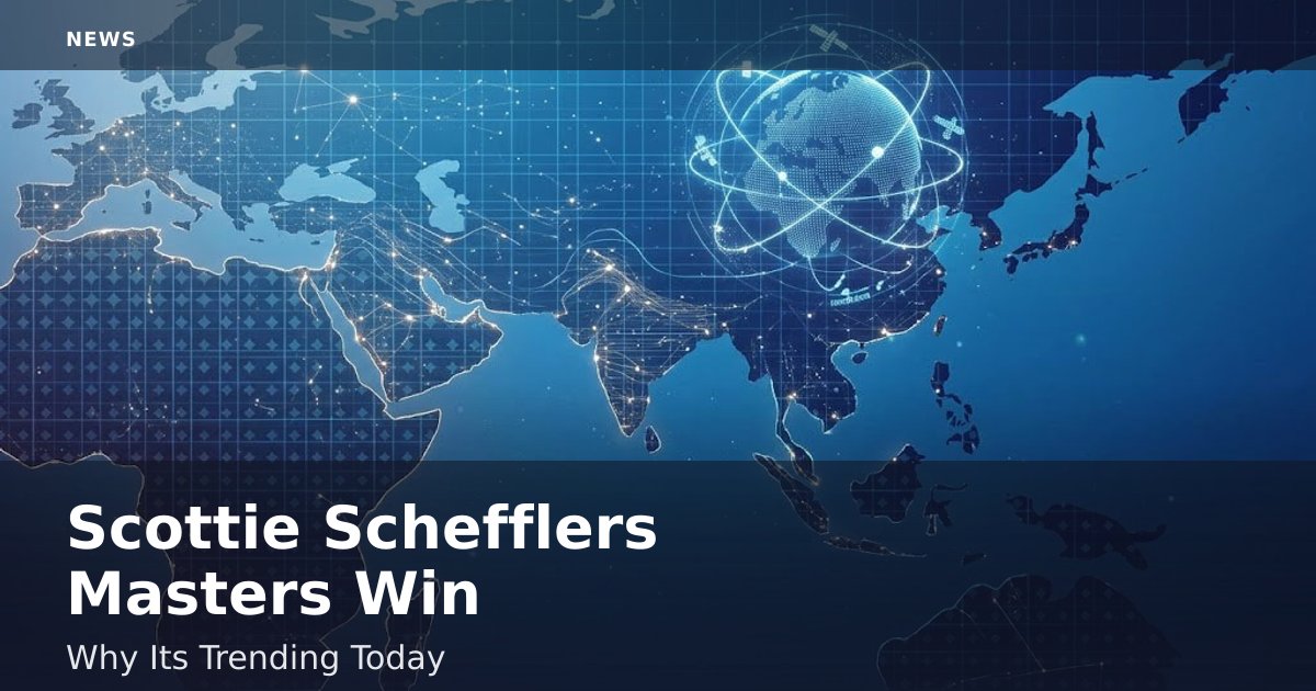 Scottie Scheffler's Masters Win: Why It's Trending Today