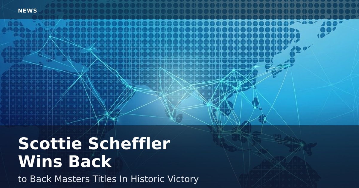 Scottie Scheffler Wins Back-to-Back Masters Titles In Historic Victory