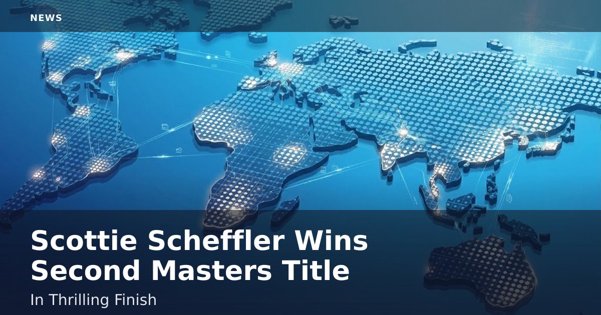 Scottie Scheffler Wins Second Masters Title In Thrilling Finish