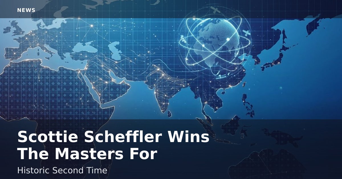 Scottie Scheffler Wins The Masters For Historic Second Time
