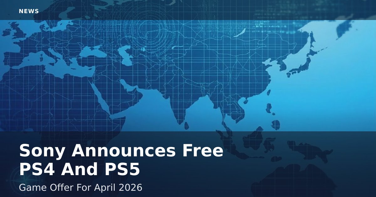 Sony Announces Free PS4 And PS5 Game Offer For April 2026