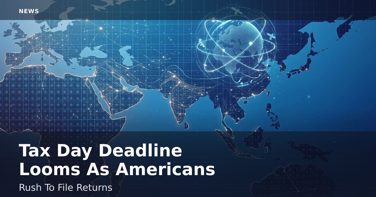Tax Day Deadline Looms As Americans Rush To File Returns