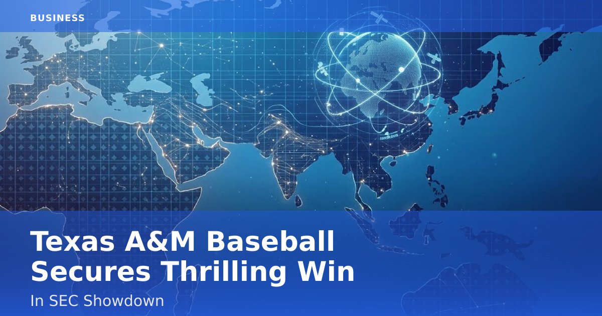 Texas A&M Baseball Secures Thrilling Win In SEC Showdown