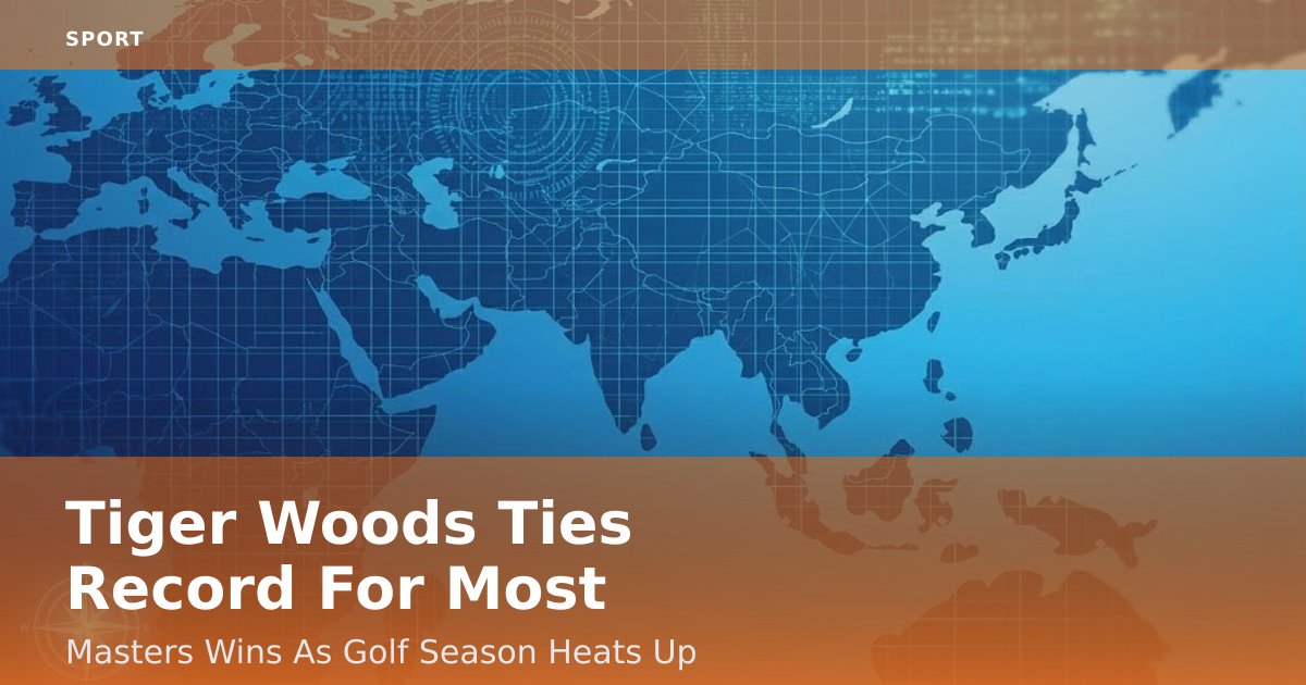 Tiger Woods Ties Record For Most Masters Wins As Golf Season Heats Up