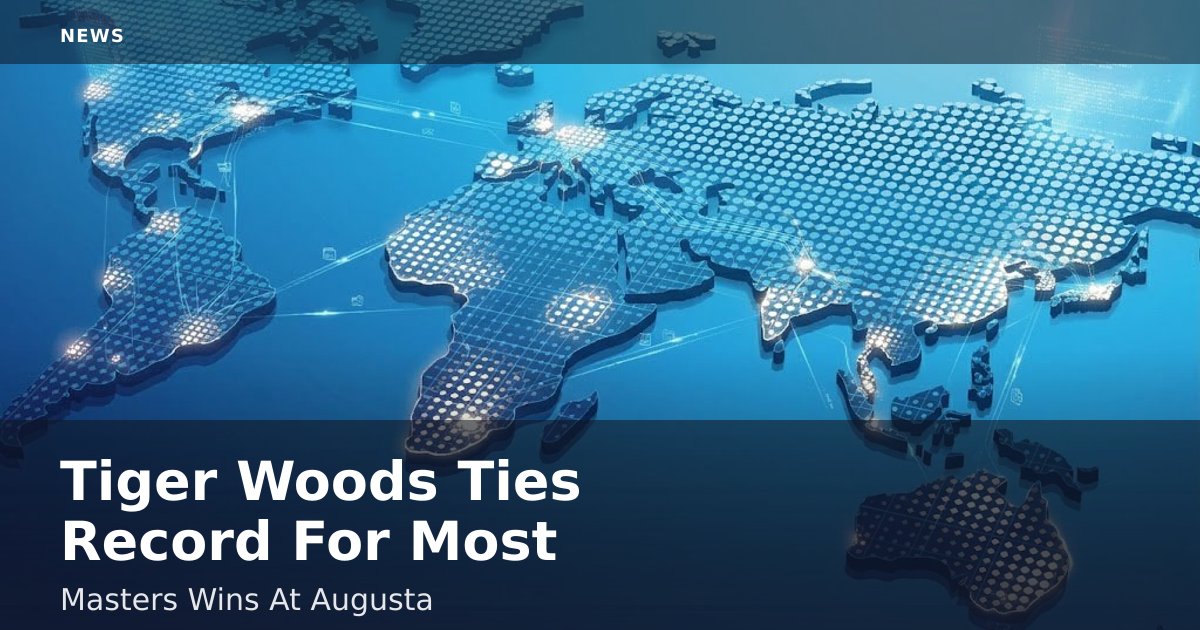 Tiger Woods Ties Record For Most Masters Wins At Augusta