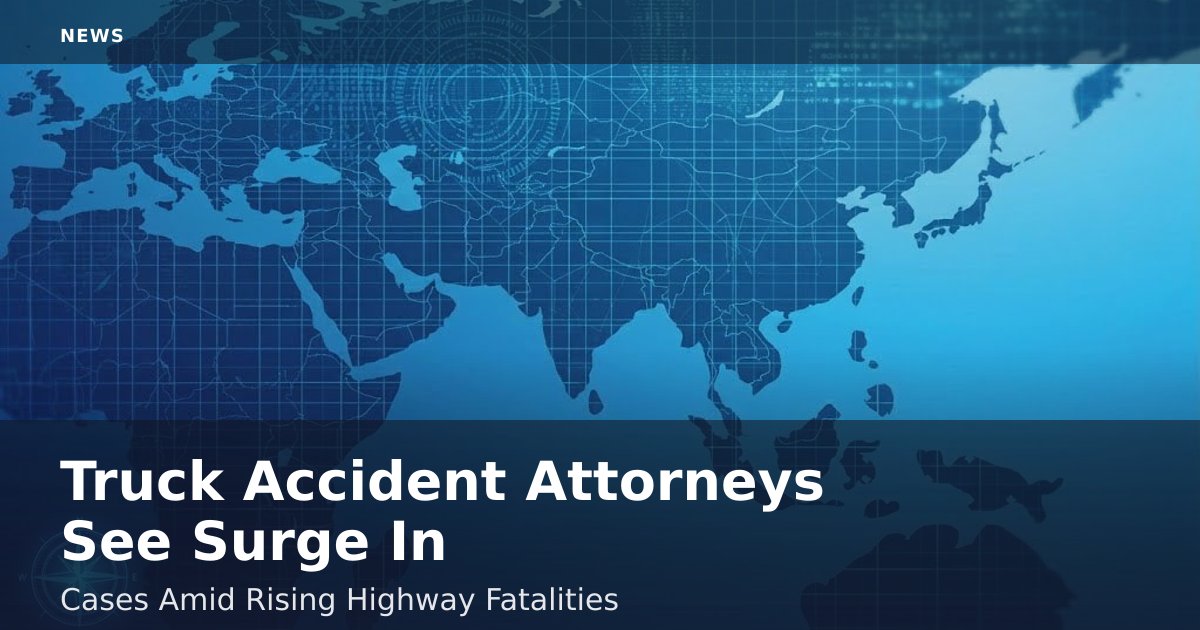 Truck Accident Attorneys See Surge In Cases Amid Rising Highway Fatalities